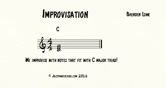 jazz piano c major triad
