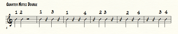 jazz piano school quarter note doubles