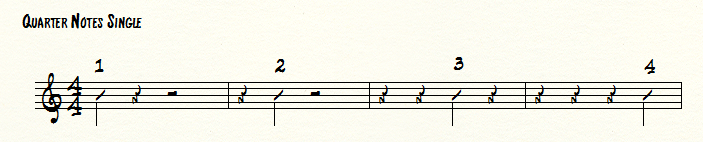 jazz piano school quarter notes
