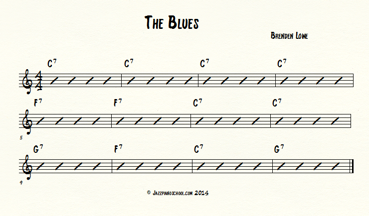 the blues for jazz piano