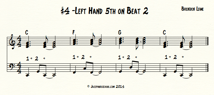#4 - Left hand plays on beat 2