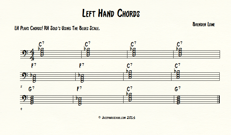 Left hand dominant chords