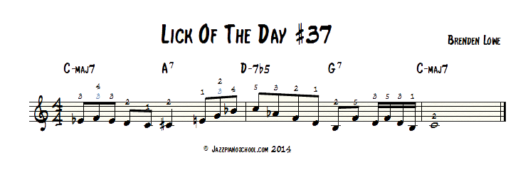 Jazzpianoschool Lick Of The Day #37