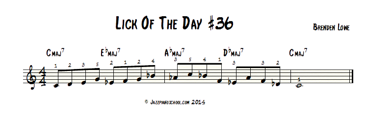 Jazzpianoschool Lick of the Day 36