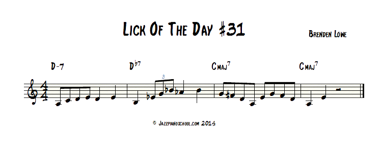 Jazz piano lick of the day 31