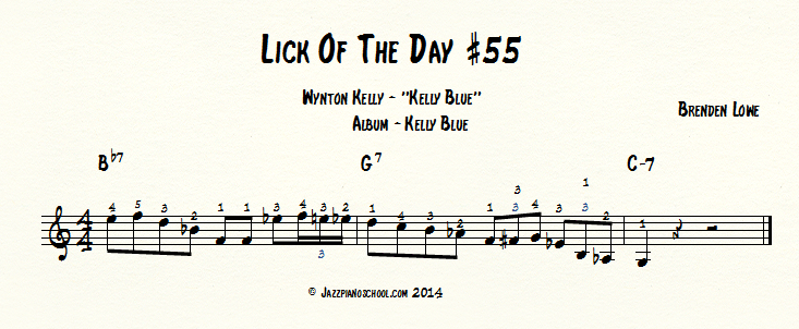 Jazz Piano Lick Of The Day #55 - Wynton Kelly, 