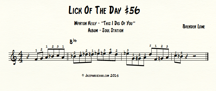 Jazz Piano Lick Of The Day #56 - Wynton Kelly, 