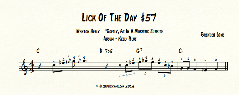 Jazz Piano Lick Of The Day #57 - Wynton Kelly, 