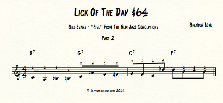 Jazz Piano Lick Of The Day #64 Part 2 - Bill Evans - 