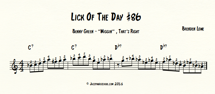 Jazz Piano Lick Of The Day #86 - Benny Green - 