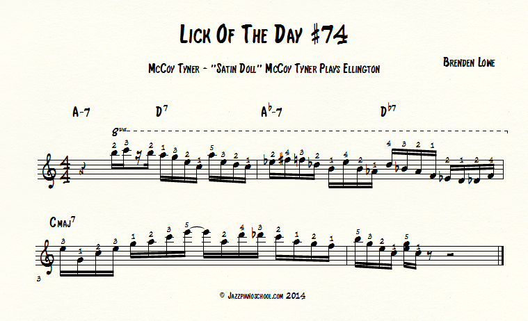 jazz piano school lick of the day 74