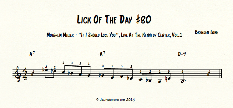 Jazz Piano Lick Of The Day #80 - Mulgrew Miller, 