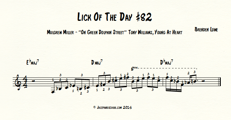Jazz Piano Lick Of The Day #82 - Mulgrew Miller, 